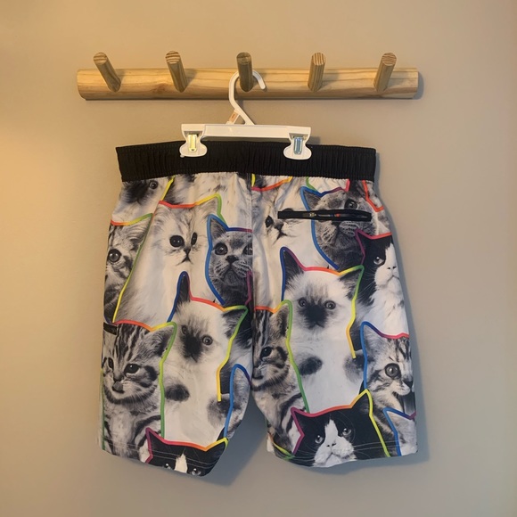 Men’s Cat Swim Shorts - Picture 2 of 3